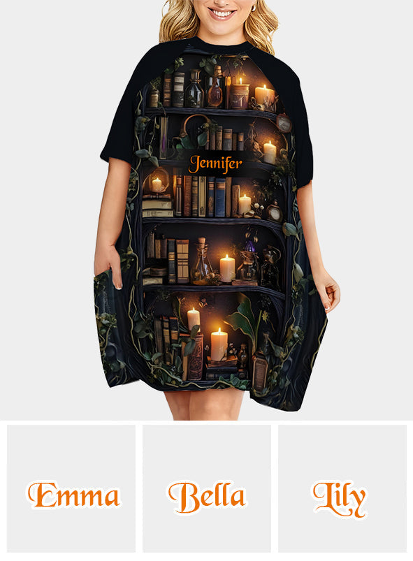 Just A Girl Who Loves Books - Personalized Book Sleep T-shirt Dress