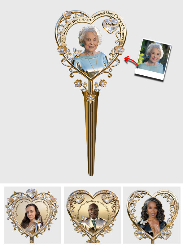 The Moment Your Heart Stopped - Personalized Memorial Acrylic Garden Sign/ Acrylic Plaque Sign