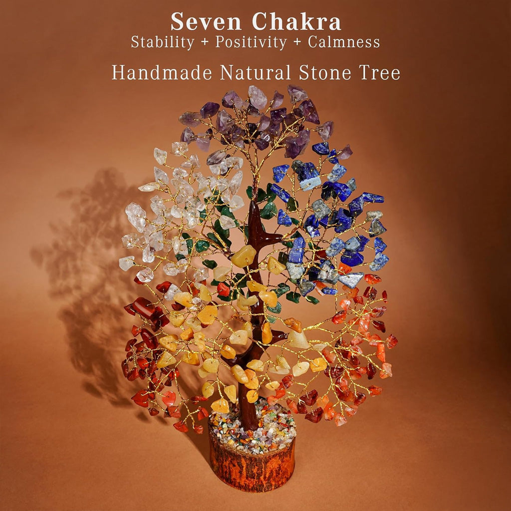 The Seven 7 Chakra Healing Crystal Tree of Life for Positive Energy