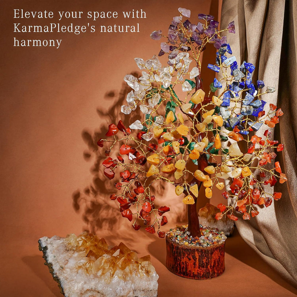 The Seven 7 Chakra Healing Crystal Tree of Life for Positive Energy