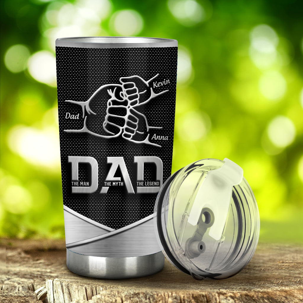 Dad The Man The Myth The Legend First Bump - Personalized Father Tumbler