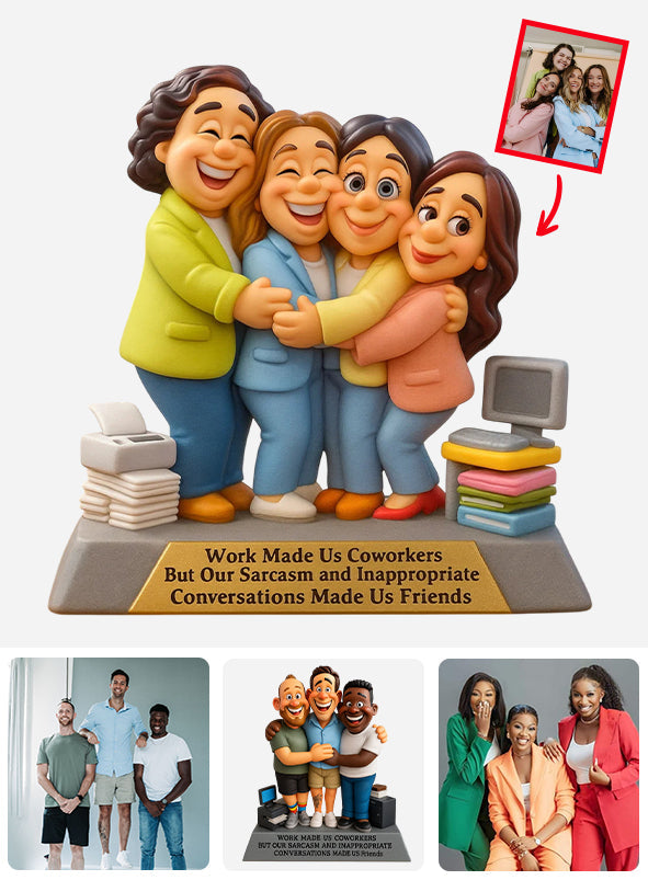 A Job Made Us Coworkers - Personalized Colleague Custom Shaped Acrylic Plaque