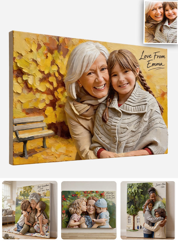 Personalisierte Geschenkidee für Oma - Individuelles Canvas und Poster