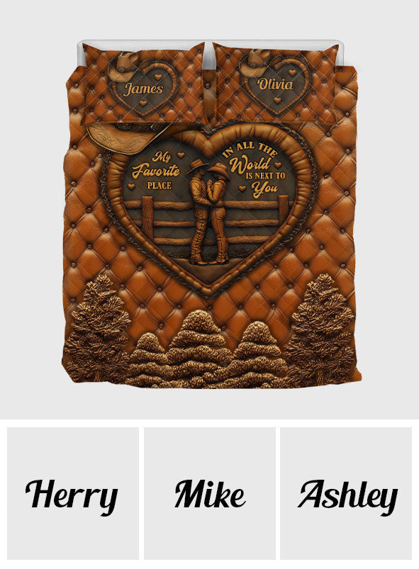 Next To You - Personalized Country Girl Quilt Set