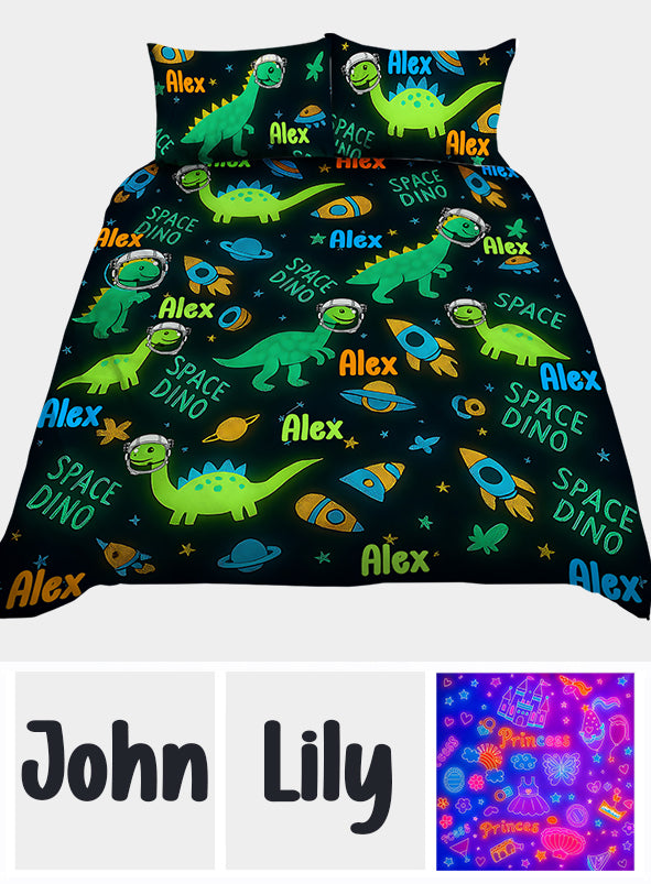 Cute Children's Gift Boys' Dinosaur Space Girls' Princess - Personalized Kid Bedding Set