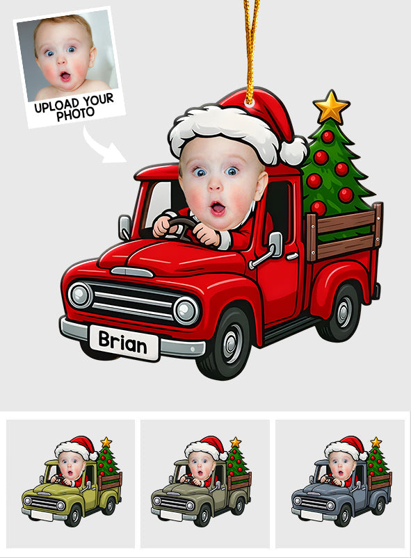 Little Santa driver - Personalized Kid Ornament