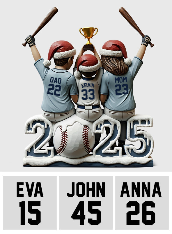 Baseball Family - Personalized Baseball Custom Shaped Acrylic Plaque
