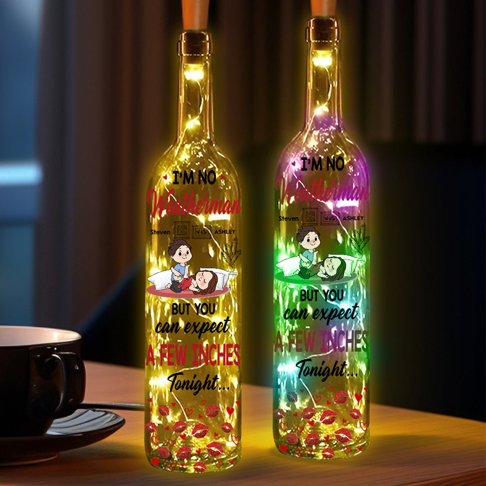 A Few Inches - Personalized Couple Wine Bottle Lamp