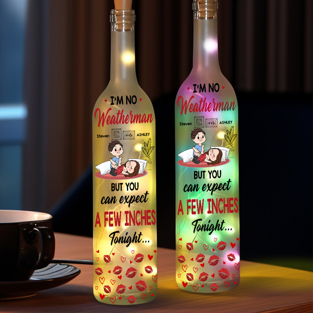A Few Inches - Personalized Couple Wine Bottle Lamp