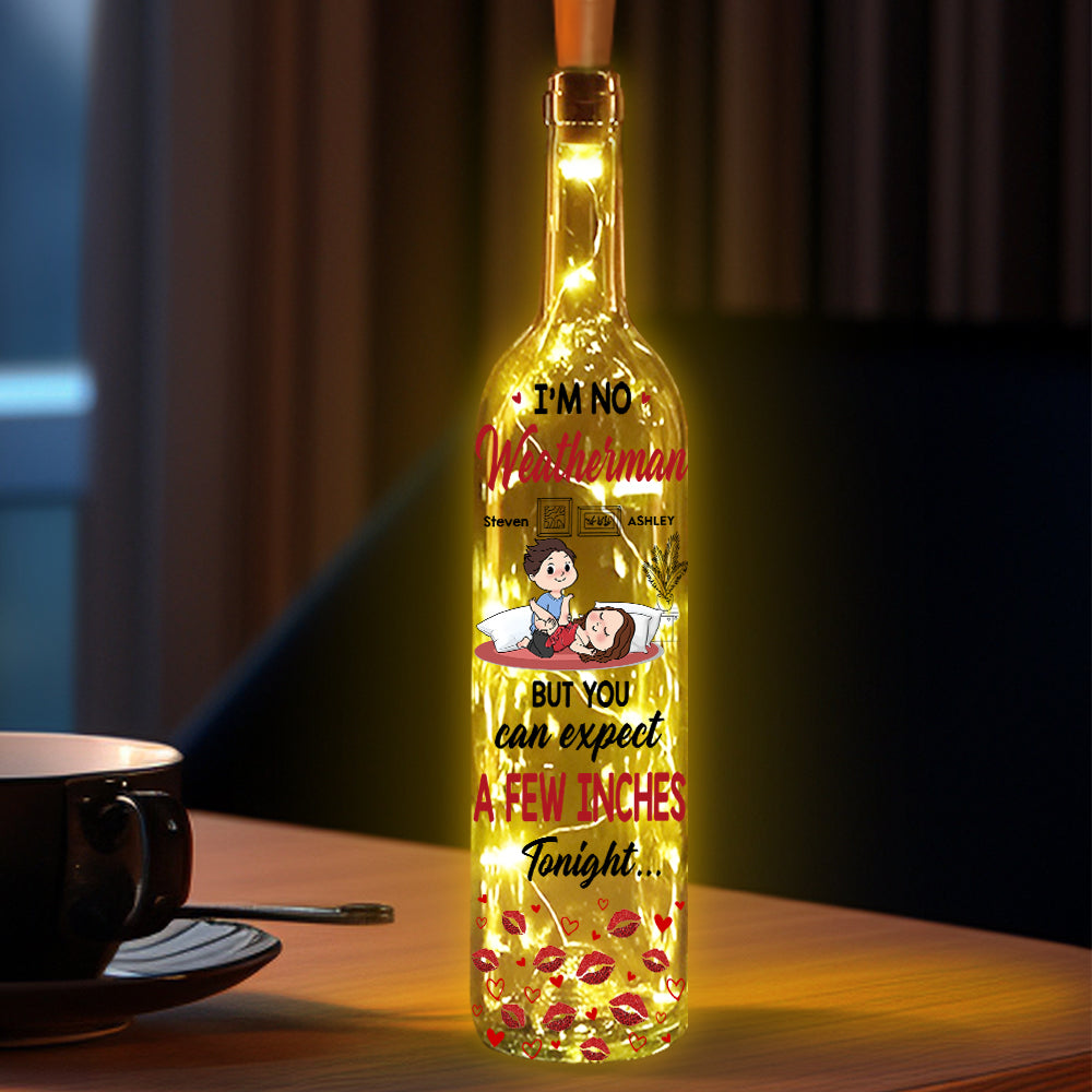 A Few Inches - Personalized Couple Wine Bottle Lamp