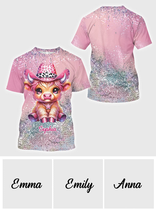 Mignonne vache des Highlands - T-shirt personnalisé avec motif vache des Highlands