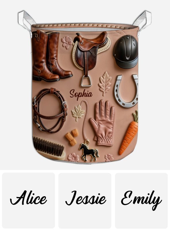 Love Horses - Personalized Horse Storage Basket