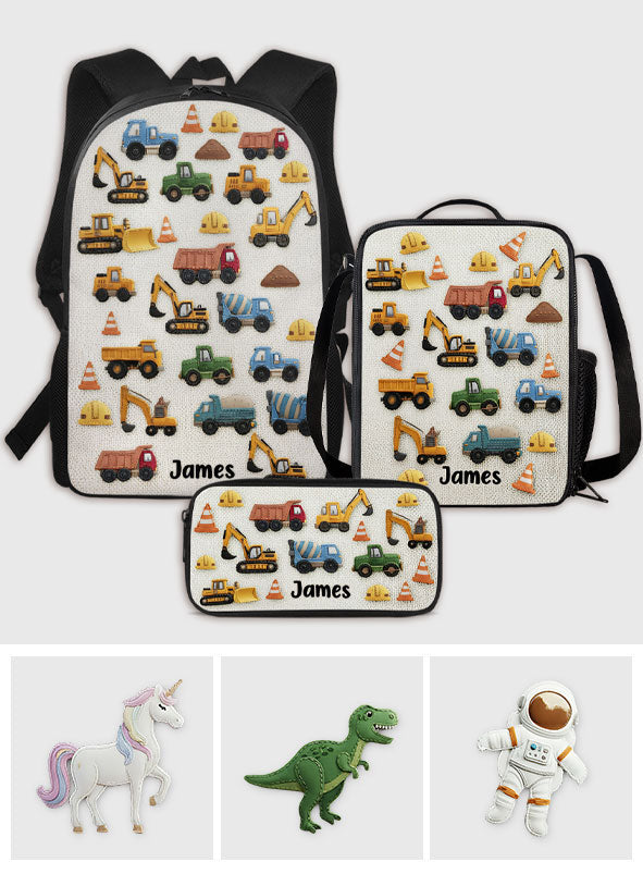 Unique Gifts For Children - Personalized Kid Backpack Lunch Bag Pencil Case Set