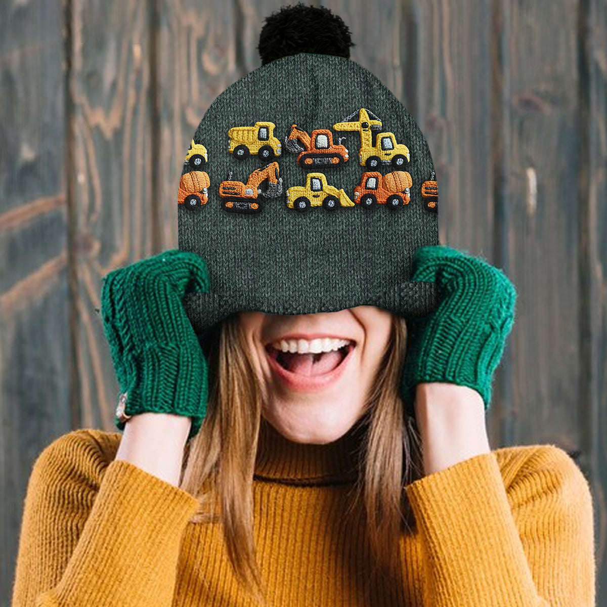 Construction Machines - Personalized Kid Beanie Hat