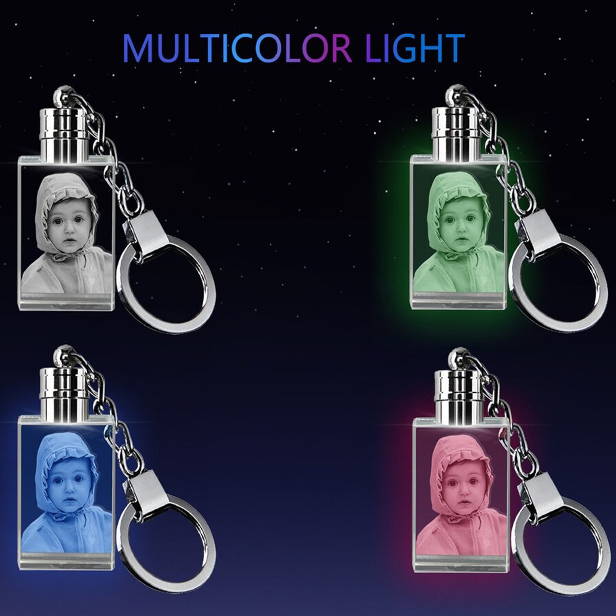 First Mom Now Grandma - Personalized Grandma LED Light Crystal Keychain