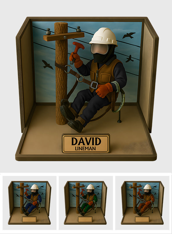 Cool Line Man - Personalized Lineman Custom Shaped Acrylic Plaque