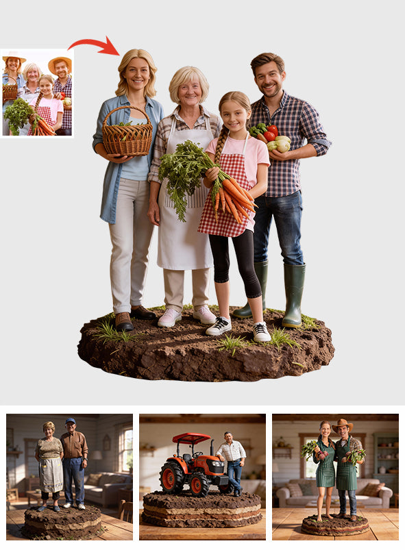 Geschenk für Landwirte – Personalisierte Acrylplakette in individueller Form