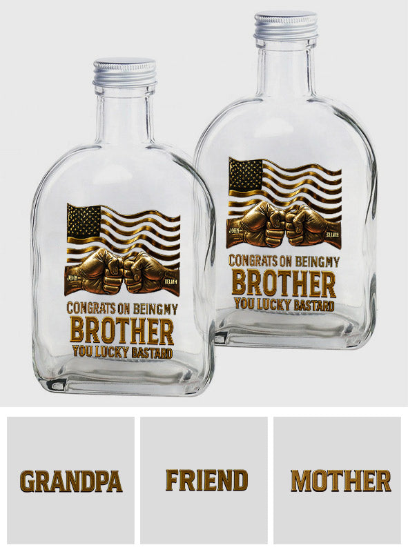 Congrat On Being My Brother - Personalized Sibling Wine Bottle