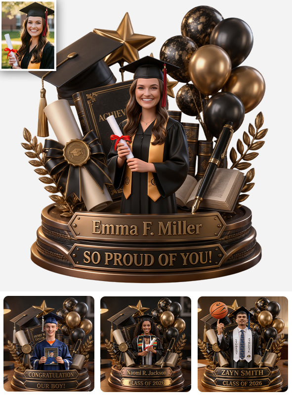 Personalisierte Foto Glückwunsch - Individuelle Abschlussfeier Acrylplakette