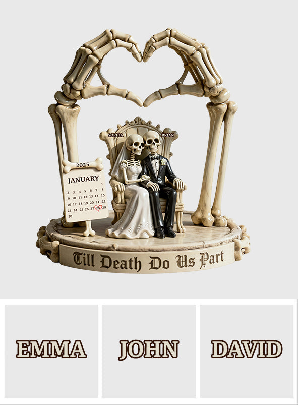 Till Death Do Us Part - Personalized Couple Custom Shaped Acrylic Plaque