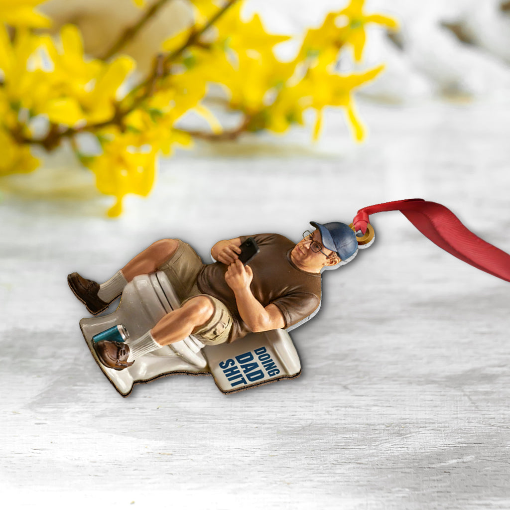 Funny Gift For Dad, Gift For Him, Doing Dad Stuff - Personalized Father Ornament