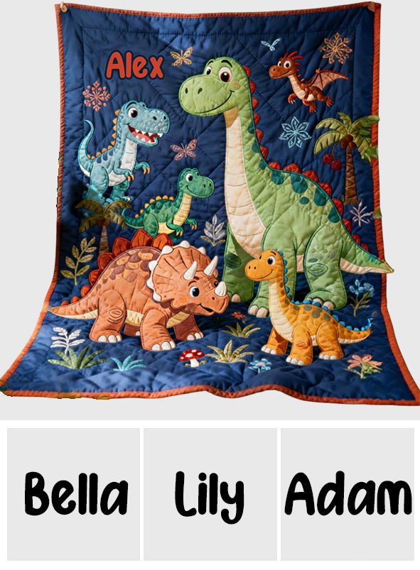 Dinosaur World - Personalized Kid Blanket