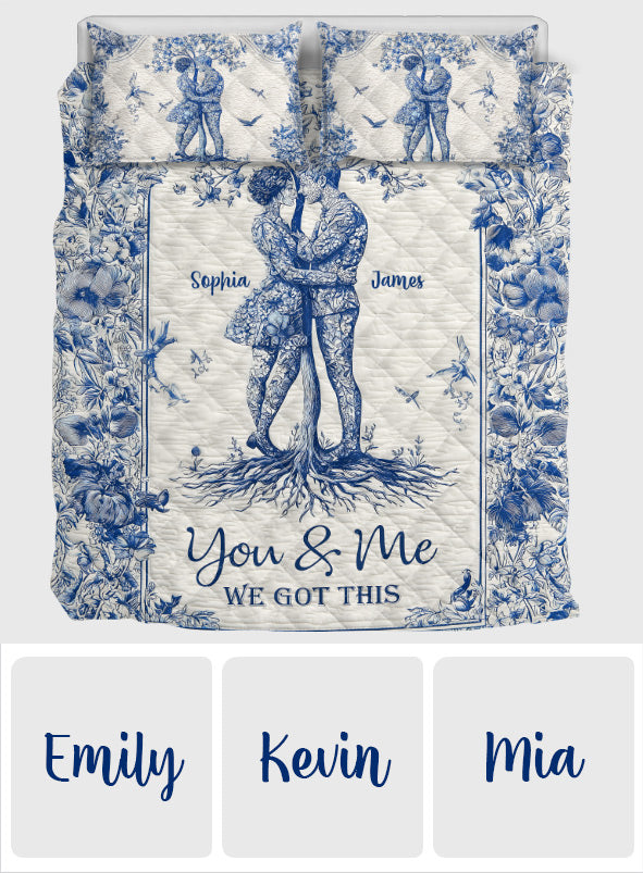 You & Me We Got This - Personalized Couple Quilt Set