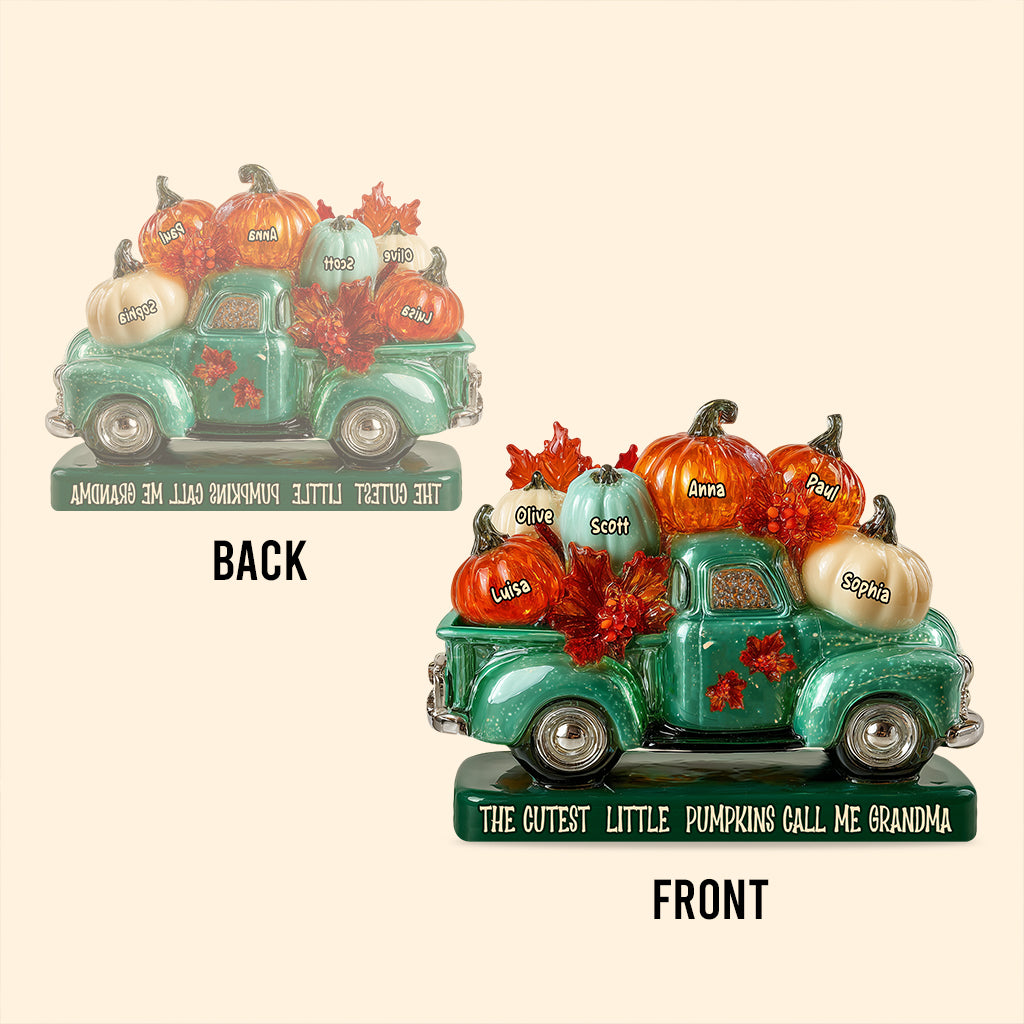 My Little Pumpkins - Personalized Grandma Custom Shaped Acrylic Plaque