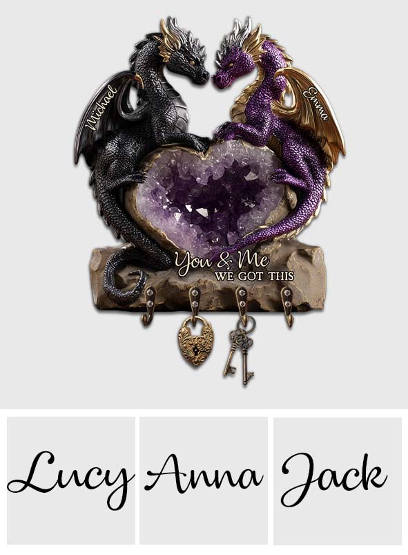 Toi et moi, on gère ! - Porte-manteau suspendu personnalisé en forme de dragon