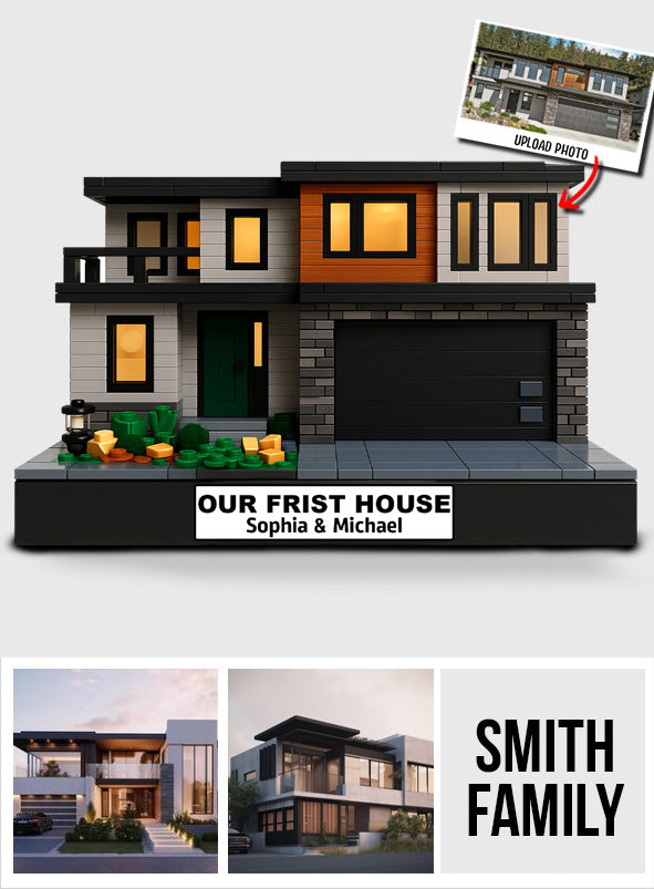 Custom House Building From Photo - Personalized Couple Custom Shaped Acrylic Plaque