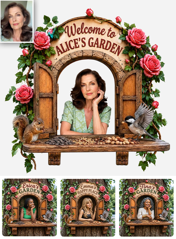 Love My Garden - Personalized Gardening Wooden Floating Shelf