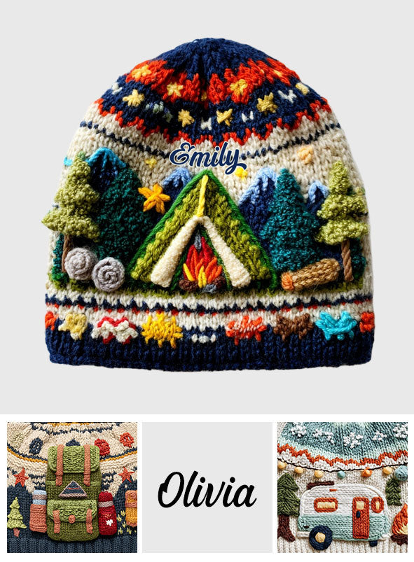 Love Camping - Personalized Camping Beanie Hat