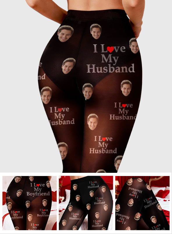 I Love You - Personalized Couple Women Pantyhose Tights