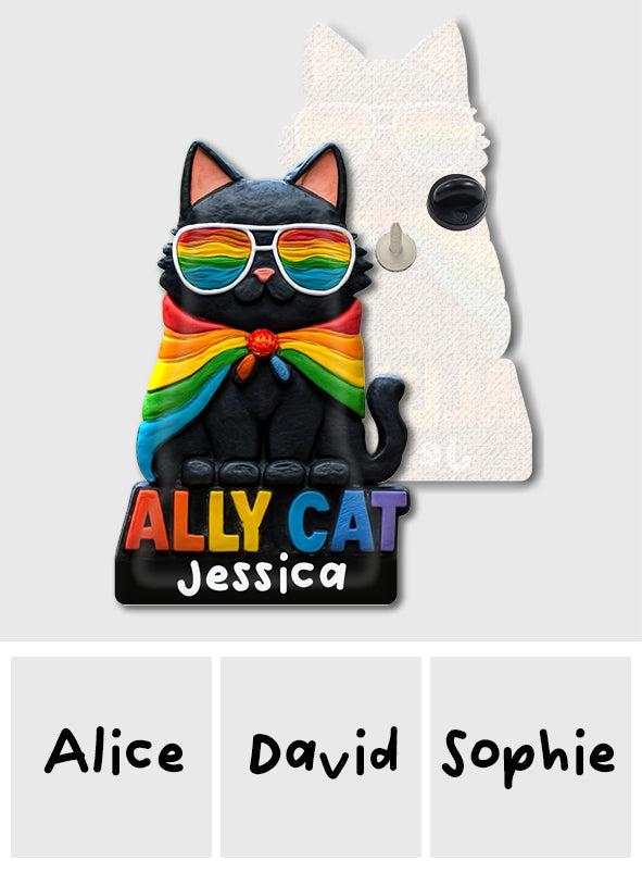 Ally Cat – Personalisierte LGBT-Unterstützungsnadel