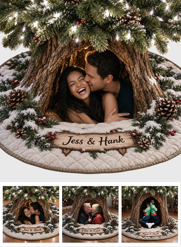 Custom From Any Photo - Personalized Couple Tree Skirt