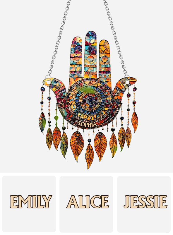 Bohemian Dream Catcher - Personalized Yoga Window Hanging Suncatcher Ornament