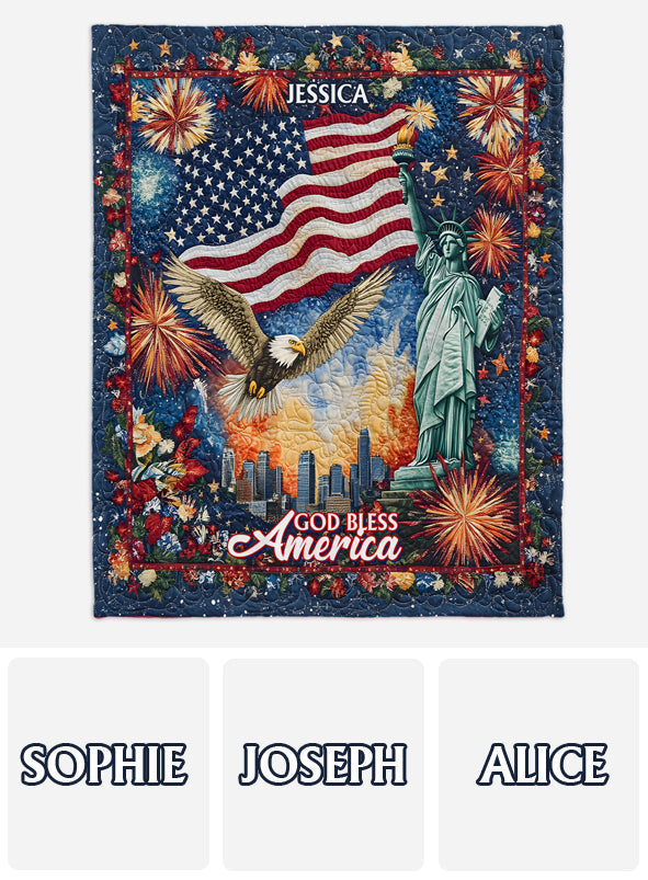 Que Dieu bénisse l'Amérique - Couverture personnalisée Aigle à tête blanche