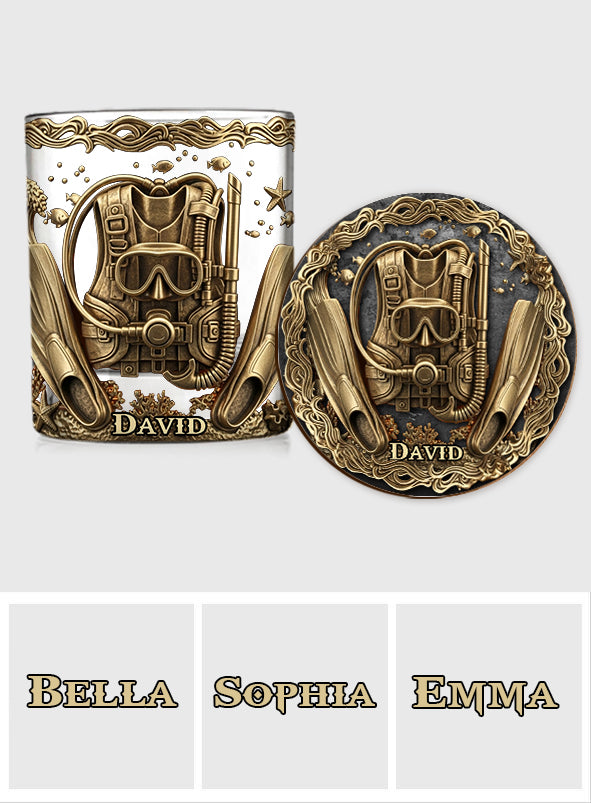 Scuba Diving Life - Personalized Scuba Diving Whiskey Glass