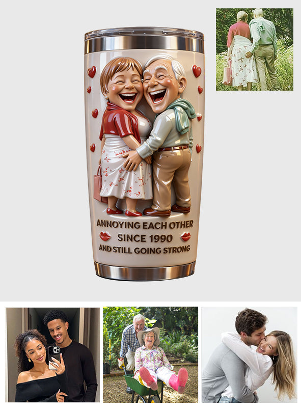 Annoying each other - Personalized Couple Tumbler