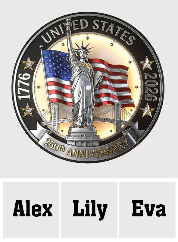 250th Anniversary - Personalized Patriot LED Light Wall Clock