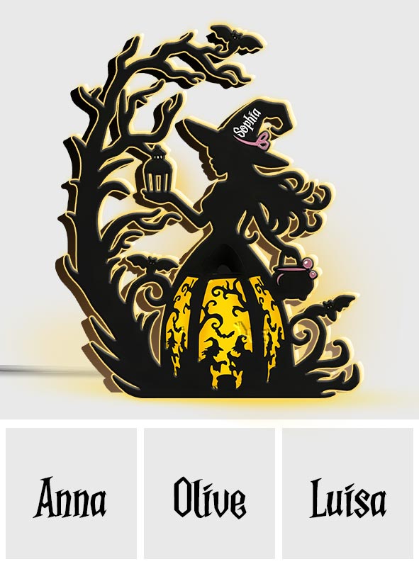 Magical Witch - Personalized Witch Acrylic LED Night Light