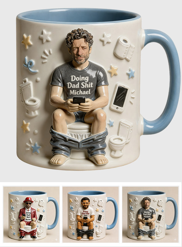 Beste Tageszeit - Personalisierte Vater-Tasse & Untersetzer