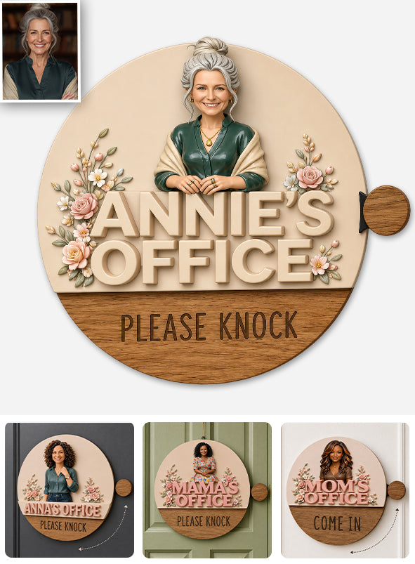 Office Status - Personalized Mother Spinner Sign Custom Shape
