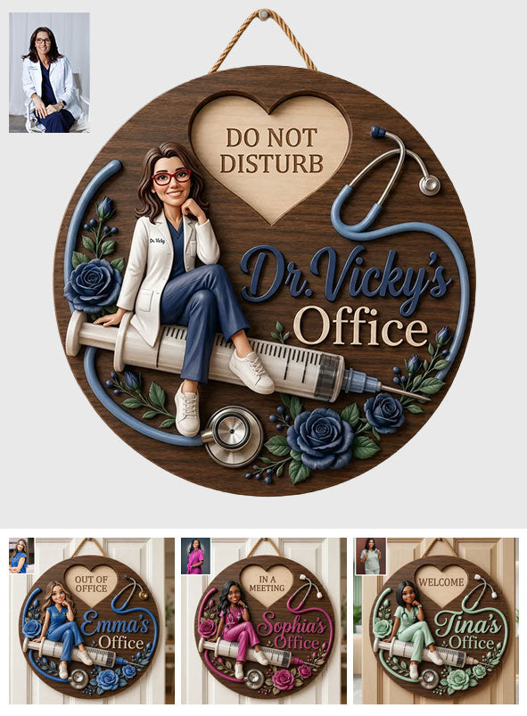My Office - Personalized Nurse Spinner Sign Custom Shape