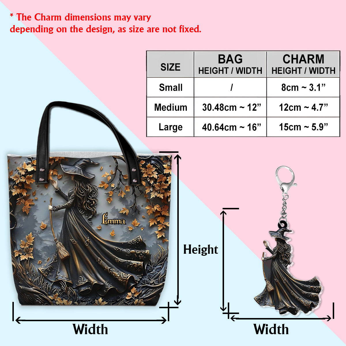 Beautiful Witch - Personalized Witch Tote Bag