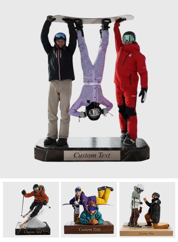 Skiing Makes Me Happy - Personalized Skiing Custom Shaped Acrylic Plaque