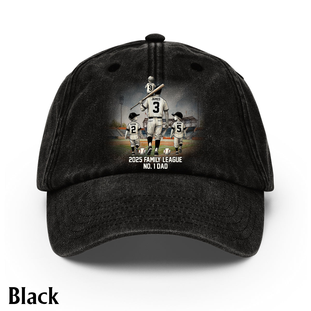 Family League - Personalized Father Washed Denim Cap