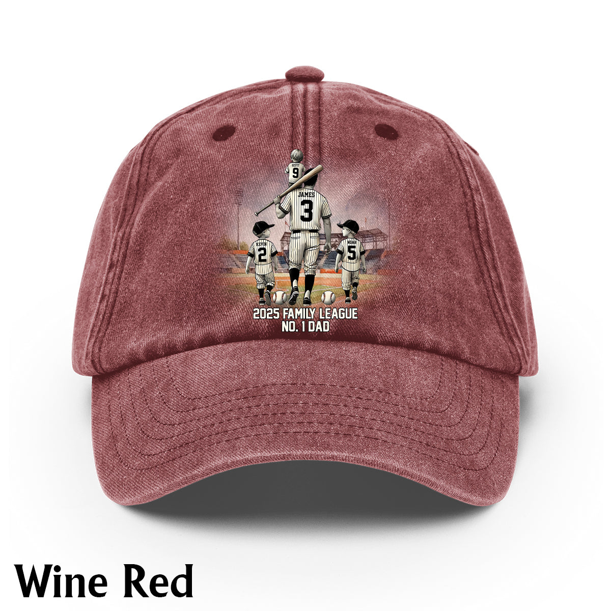 Family League - Personalized Father Washed Denim Cap