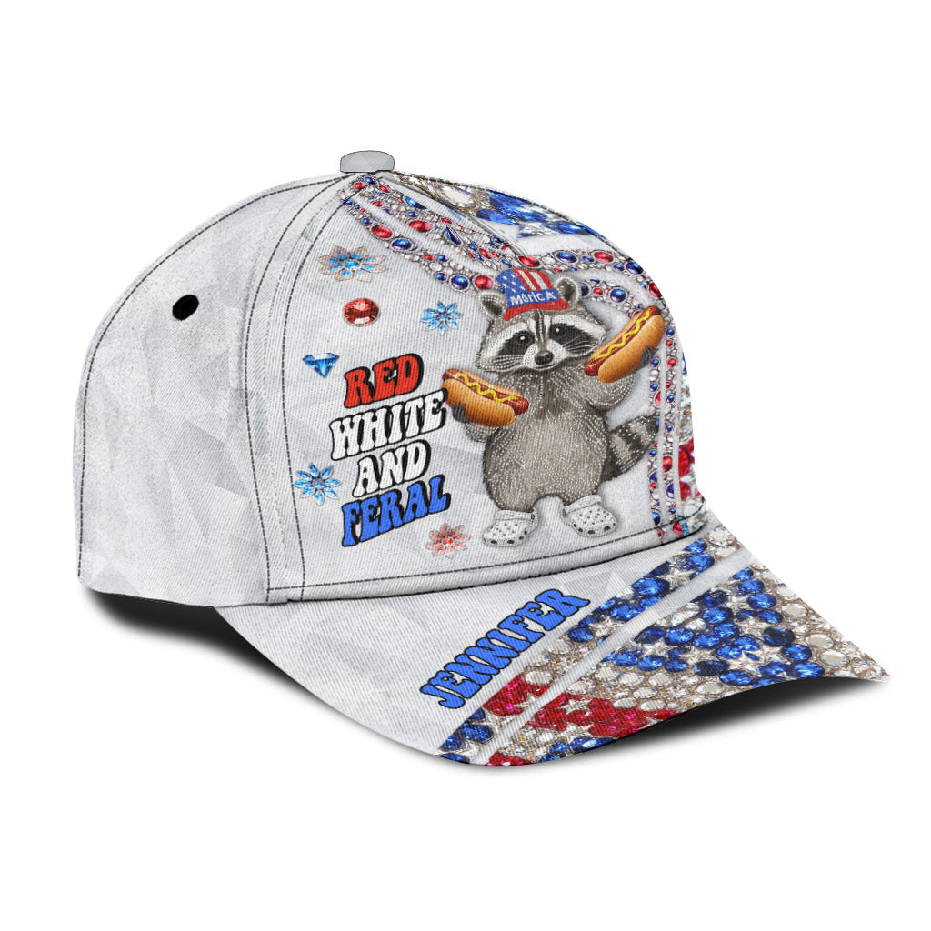 Red White And Feral - Personalized Independence Day/ 4th of July Classic Cap