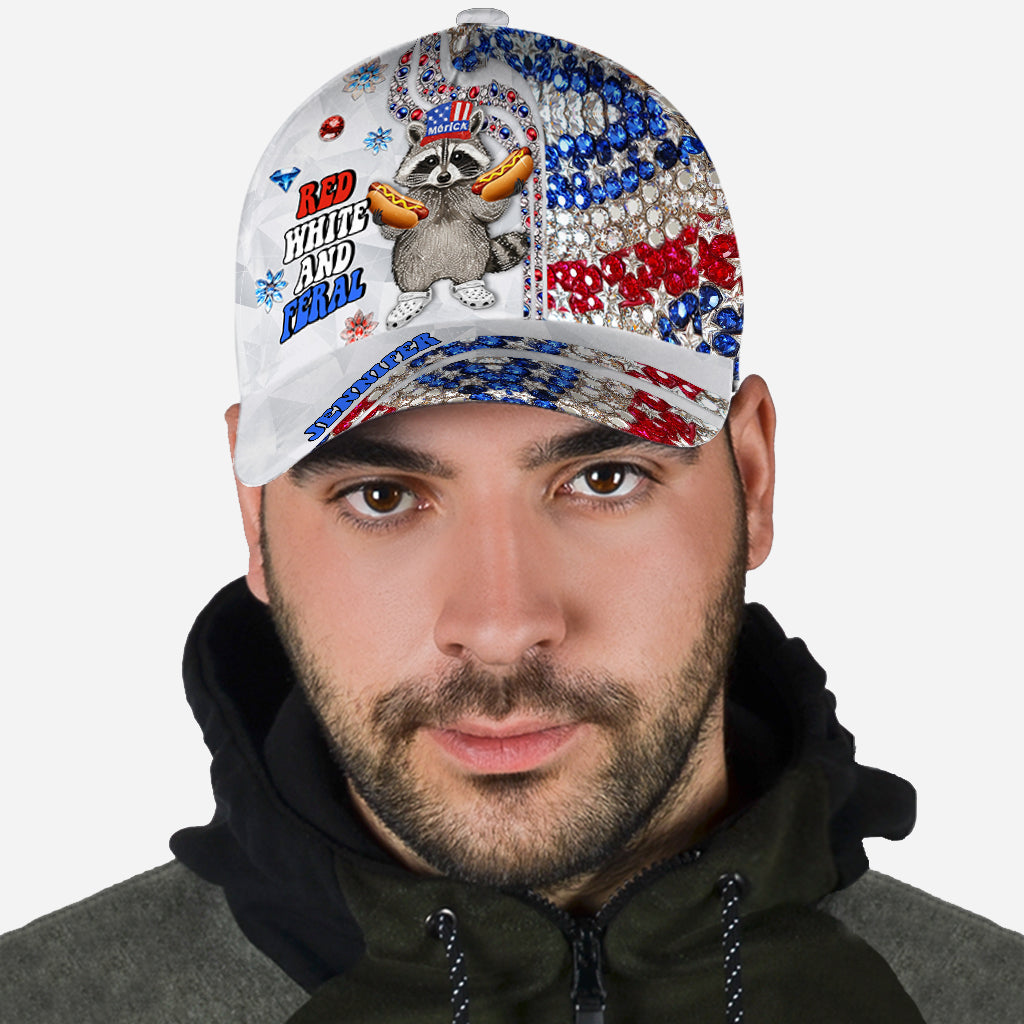 Red White And Feral - Personalized Independence Day/ 4th of July Classic Cap